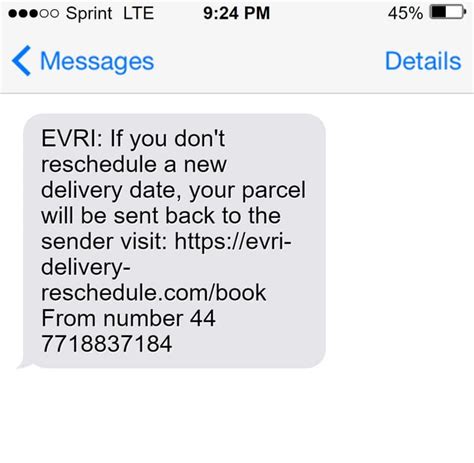 evri reschedule delivery email.